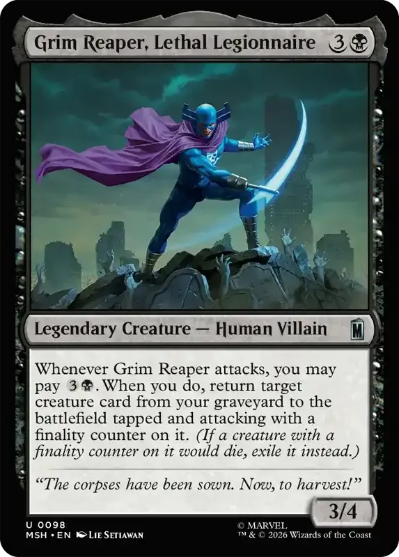 Marvel Super Heroes Set List - Grim Reaper, Lethal Legionnaire