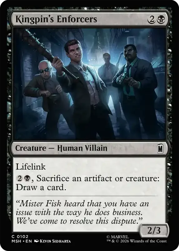 Marvel Super Heroes Set List - Kingpin's Enforcers