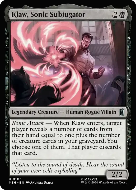Marvel Super Heroes Set List - Klaw, Sonic Subjugator