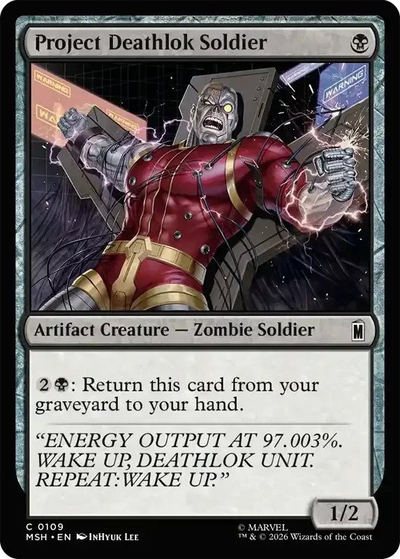 Marvel Super Heroes Set List - Project Deathlok Soldier