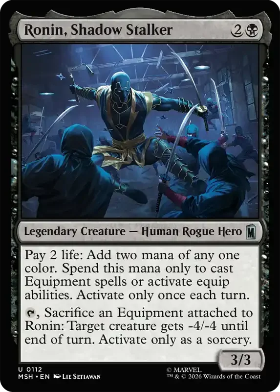 Marvel Super Heroes Set List - Ronin, Shadow Stalker
