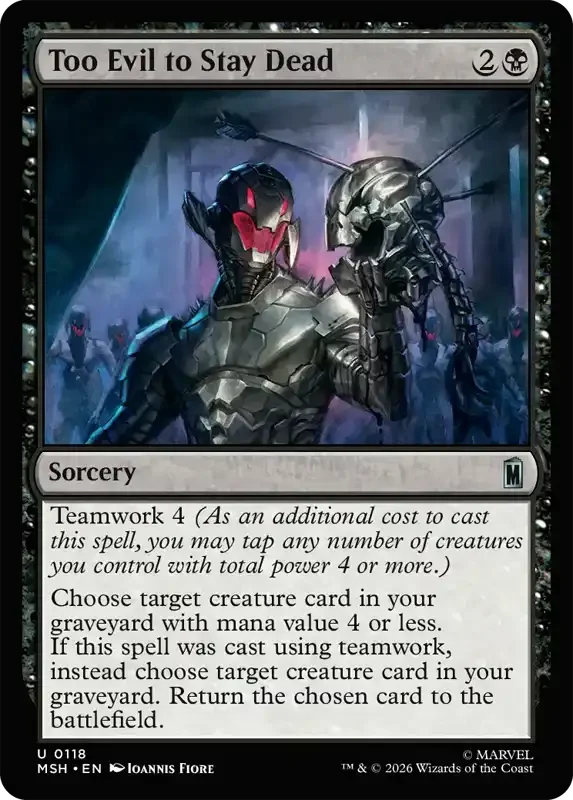 Marvel Super Heroes Set List - Too Evil to Stay Dead