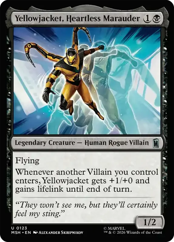 Marvel Super Heroes Set List - Yellowjacket, Heartless Marauder