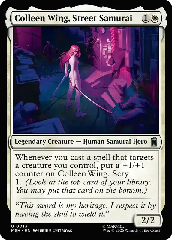 Marvel Super Heroes Set List - Colleen Wing, Street Samurai