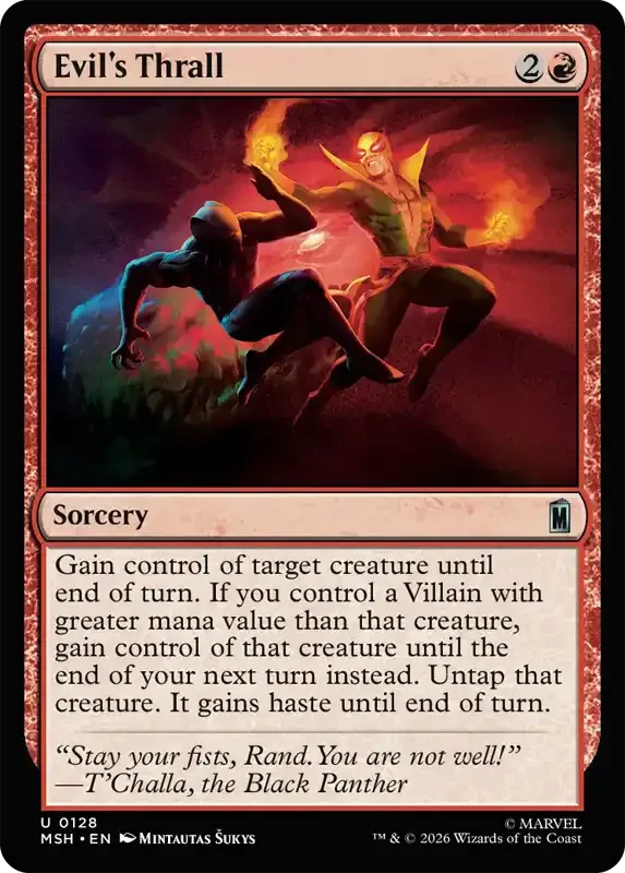 Marvel Super Heroes Set List - Evil's Thrall