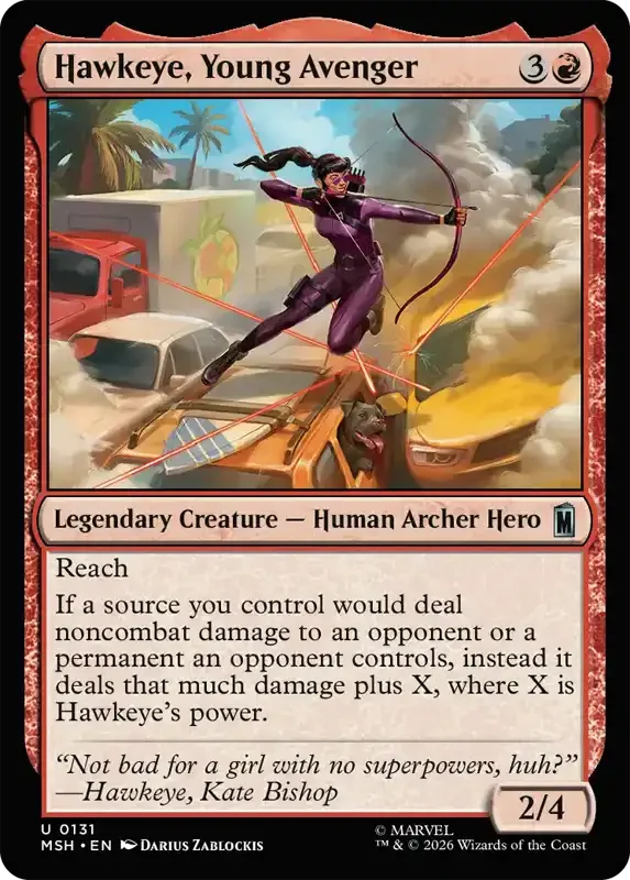 Marvel Super Heroes Set List - Hawkeye, Young Avenger