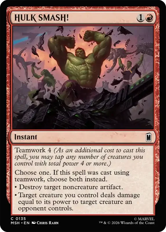 Marvel Super Heroes Set List - HULK SMASH!