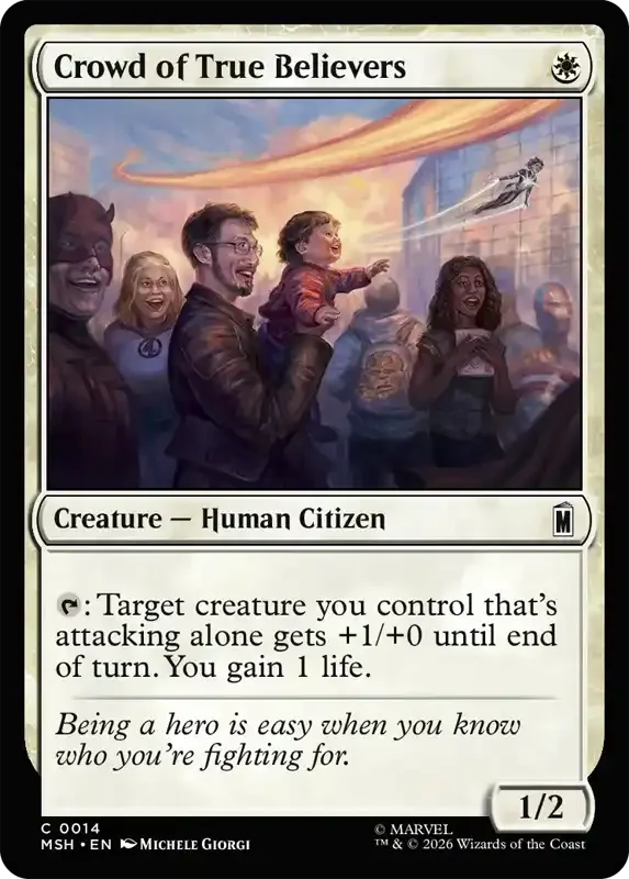 Marvel Super Heroes Set List - Crowd of True Believers