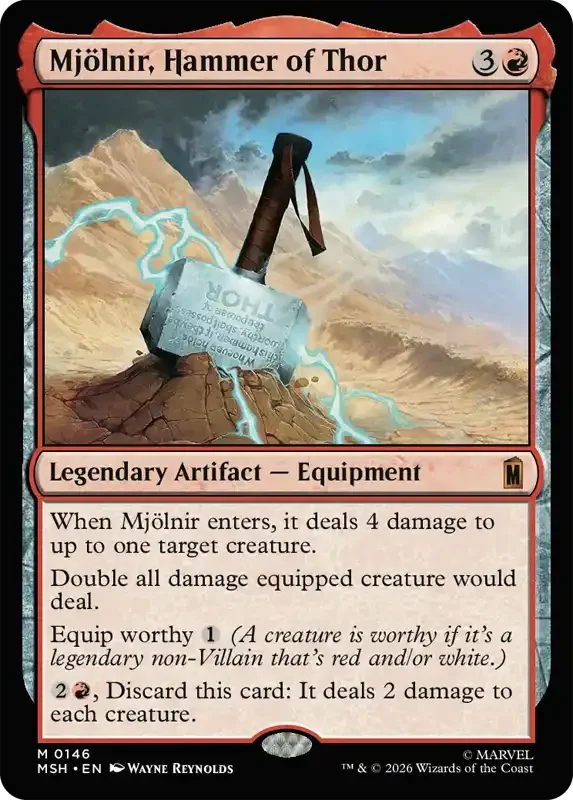 Marvel Super Heroes Set List - Mjölnir, Hammer of Thor
