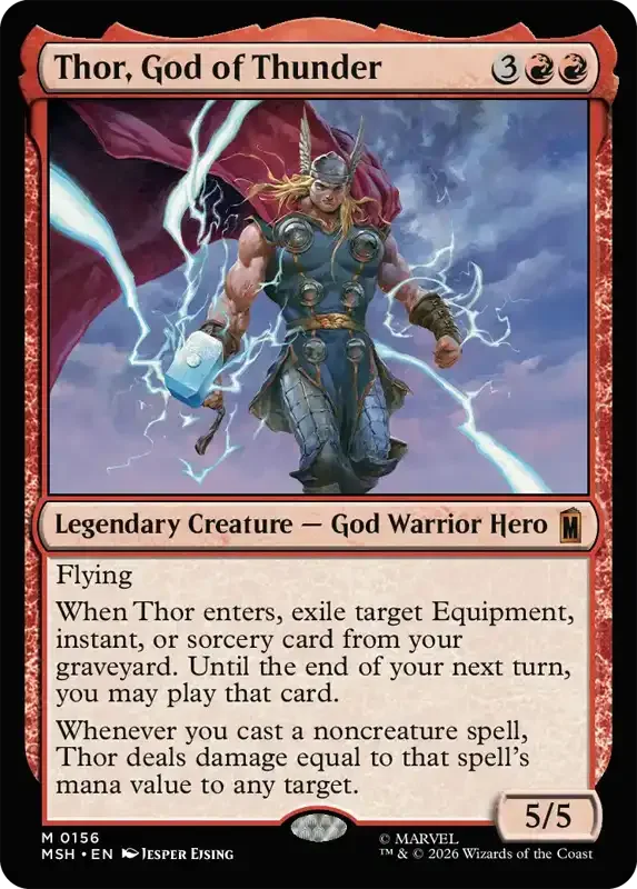 Marvel Super Heroes Set List - Thor, God of Thunder