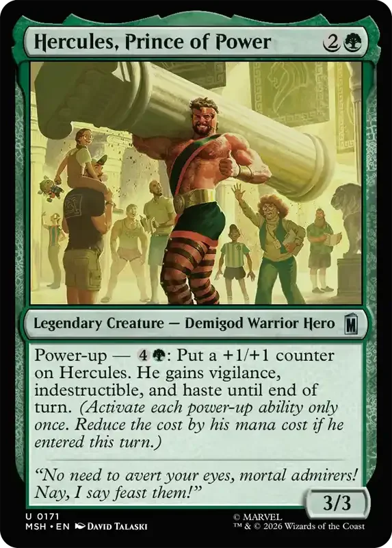 Marvel Super Heroes Set List - Hercules, Prince of Power