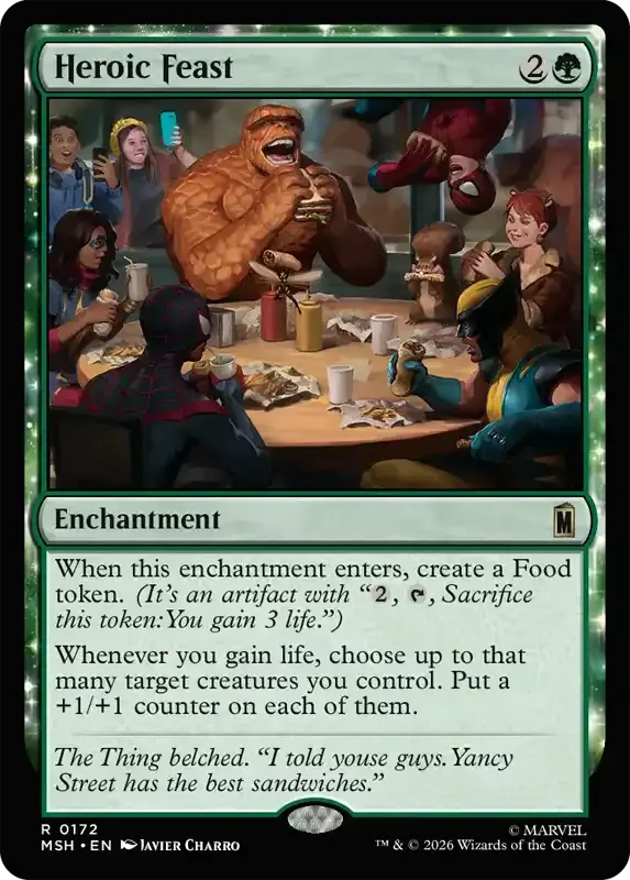 Marvel Super Heroes Set List - Heroic Feast
