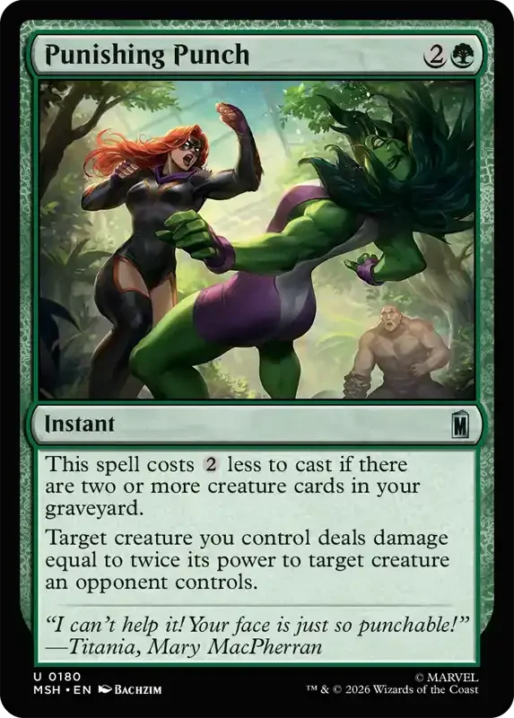 Marvel Super Heroes Set List - Punishing Punch