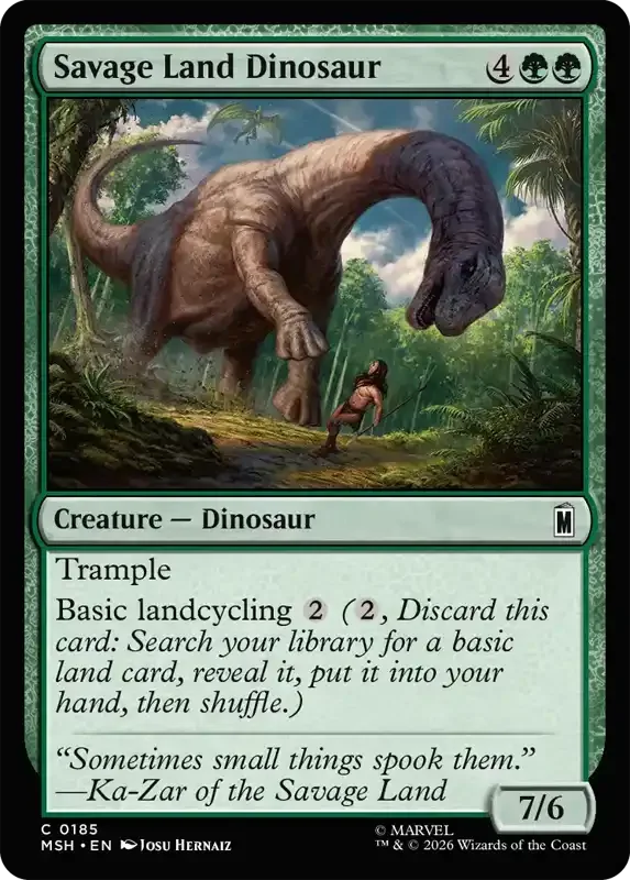 Marvel Super Heroes Set List - Savage Land Dinosaur