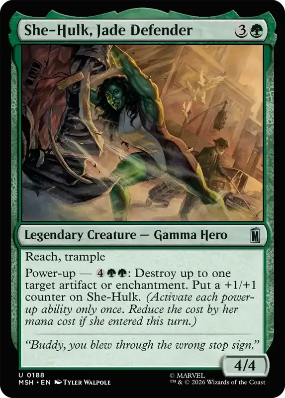 Marvel Super Heroes Set List - She-Hulk, Jade Defender