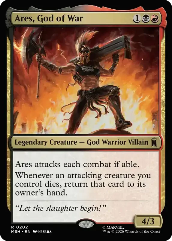 Marvel Super Heroes Set List - Ares, God of War
