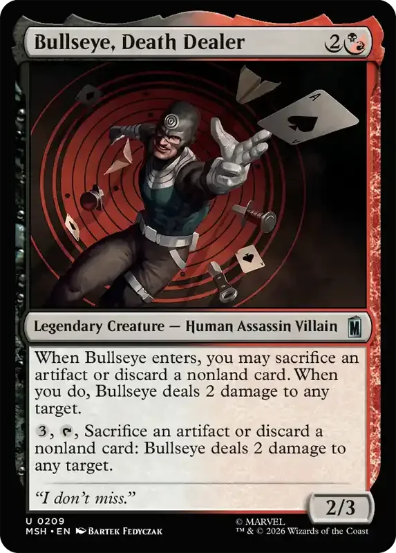 Marvel Super Heroes Set List - Bullseye, Death Dealer