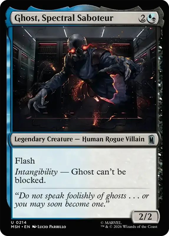 Marvel Super Heroes Set List - Ghost, Spectral Saboteur
