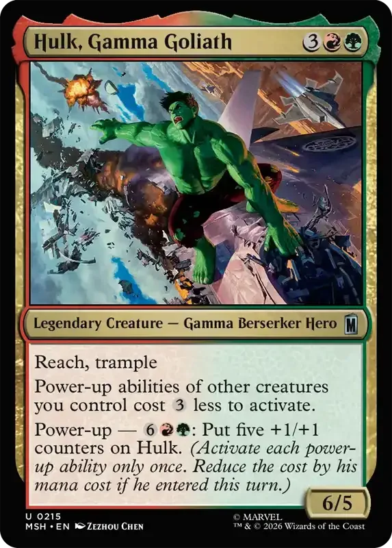 Marvel Super Heroes Set List - Hulk, Gamma Goliath