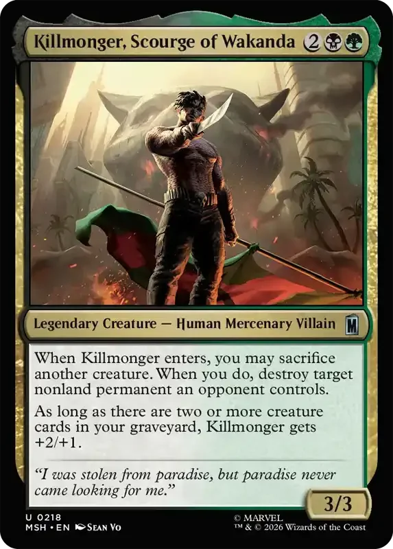 Marvel Super Heroes Set List - Killmonger, Scourge of Wakanda