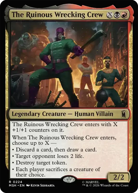 Marvel Super Heroes Set List - The Ruinous Wrecking Crew