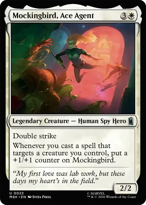 Marvel Super Heroes Set List - Mockingbird, Ace Agent