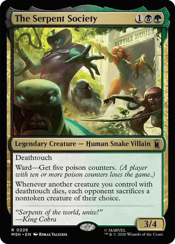 Marvel Super Heroes Set List - The Serpent Society