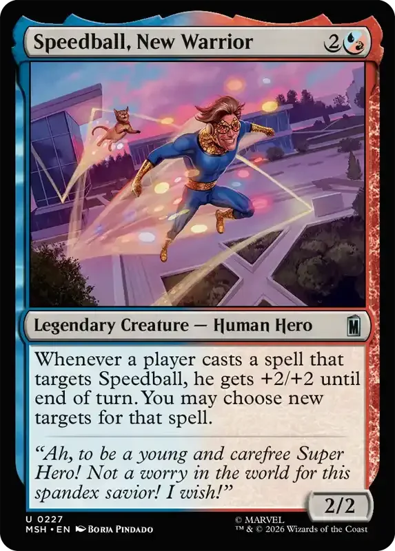 Marvel Super Heroes Set List - Speedball, New Warrior