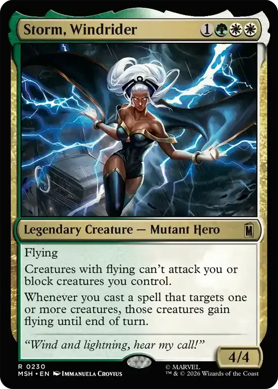 Marvel Super Heroes Set List - Storm, Windrider