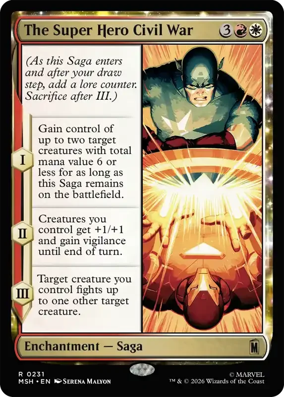Marvel Super Heroes Set List - The Super Hero Civil War