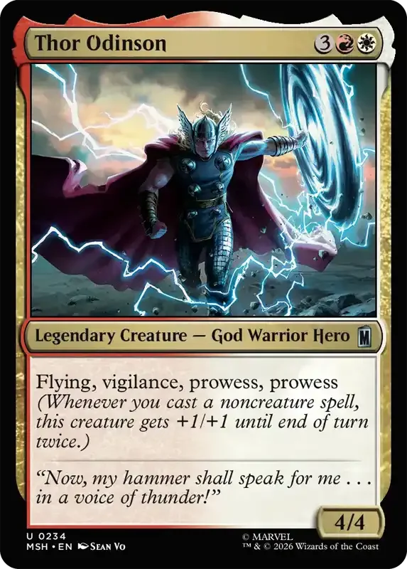 Marvel Super Heroes Set List - Thor Odinson
