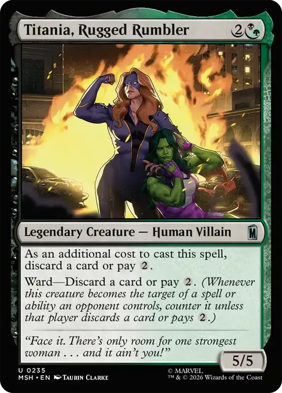 Marvel Super Heroes Set List - Titania, Rugged Rumbler