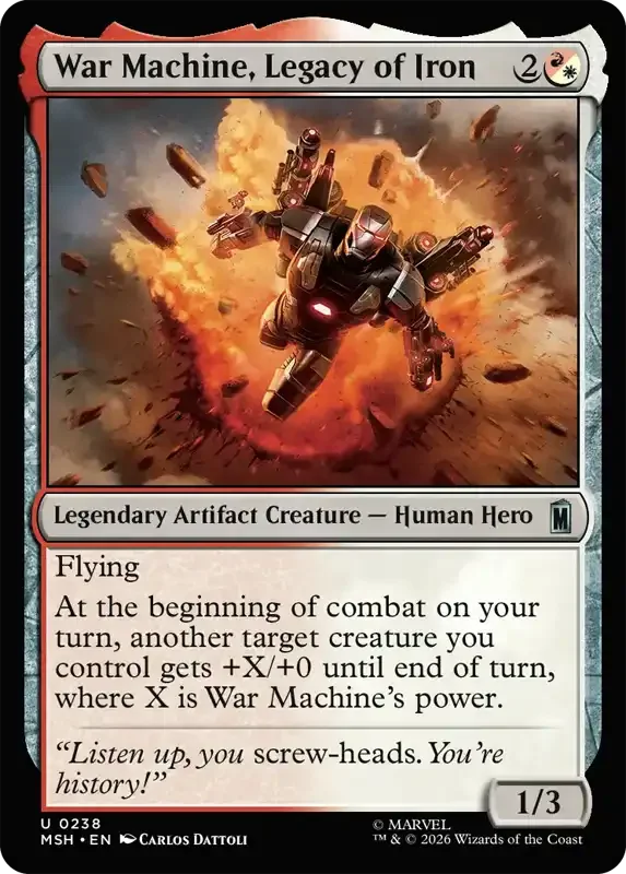 Marvel Super Heroes Set List - War Machine, Legacy of Iron