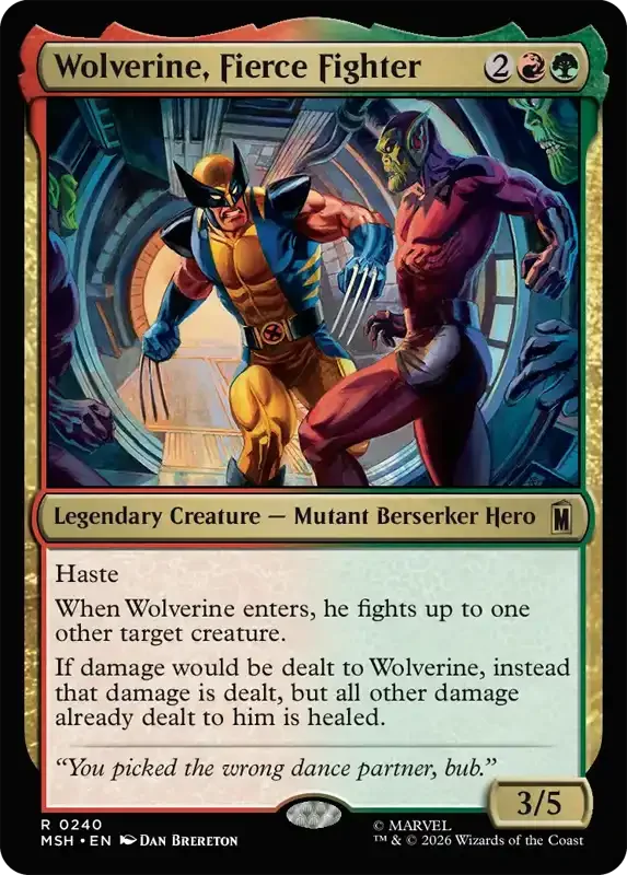 Marvel Super Heroes Set List - Wolverine, Fierce Fighter