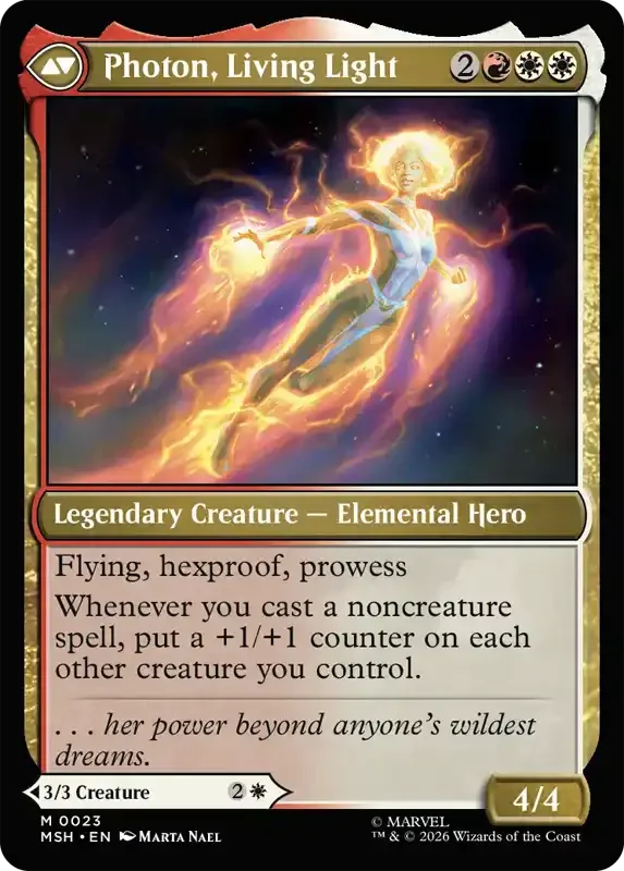 Marvel Super Heroes Set List - Photon, Living Light