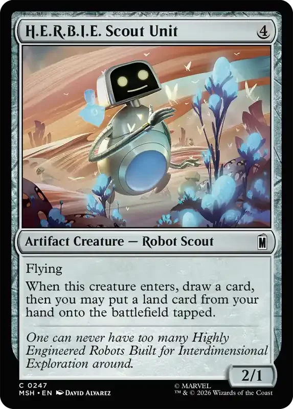 Marvel Super Heroes Set List - H.E.R.B.I.E. Scout Unit