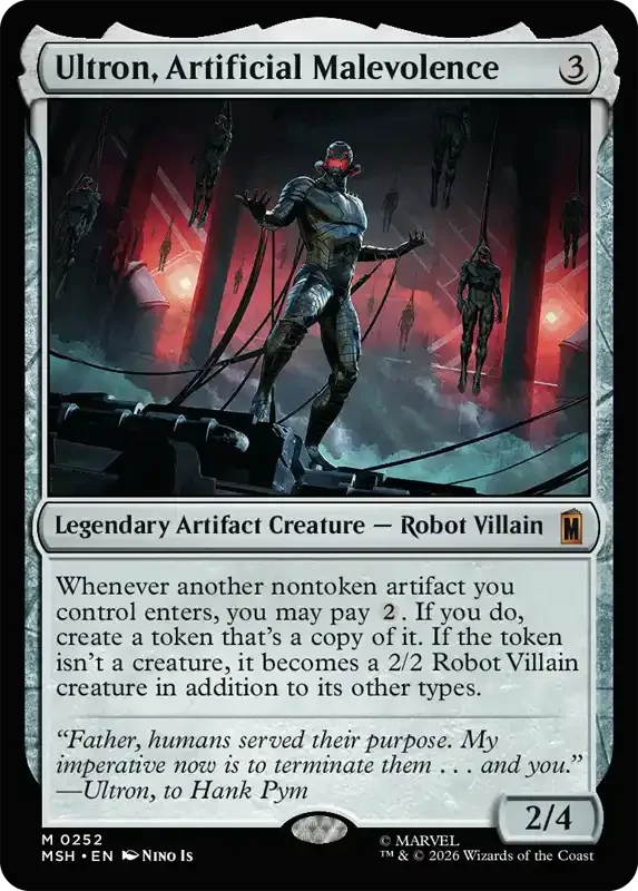 Marvel Super Heroes Set List - Ultron, Artificial Malevolence