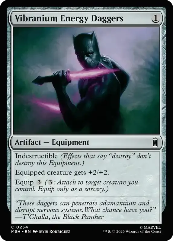 Marvel Super Heroes Set List - Vibranium Energy Daggers