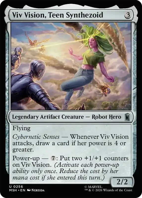 Marvel Super Heroes Set List - Viv Vision, Teen Synthezoid