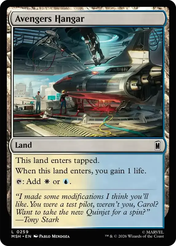 Marvel Super Heroes Set List - Avengers Hangar
