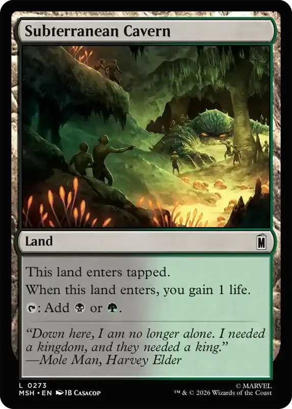 Marvel Super Heroes Set List - Subterranean Cavern