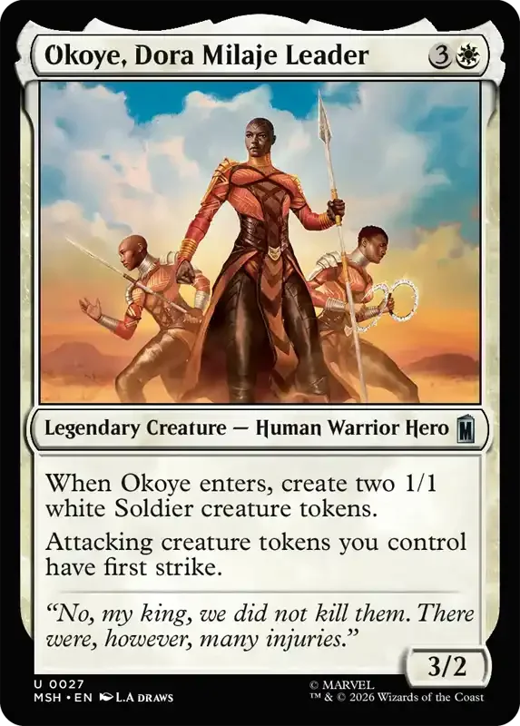Marvel Super Heroes Set List - Okoye, Dora Milaje Leader