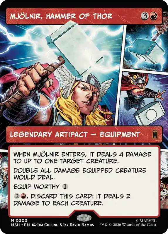 Marvel Super Heroes Set List - Mjölnir, Hammer of Thor (Jim Cheung & Jay David Ramos)