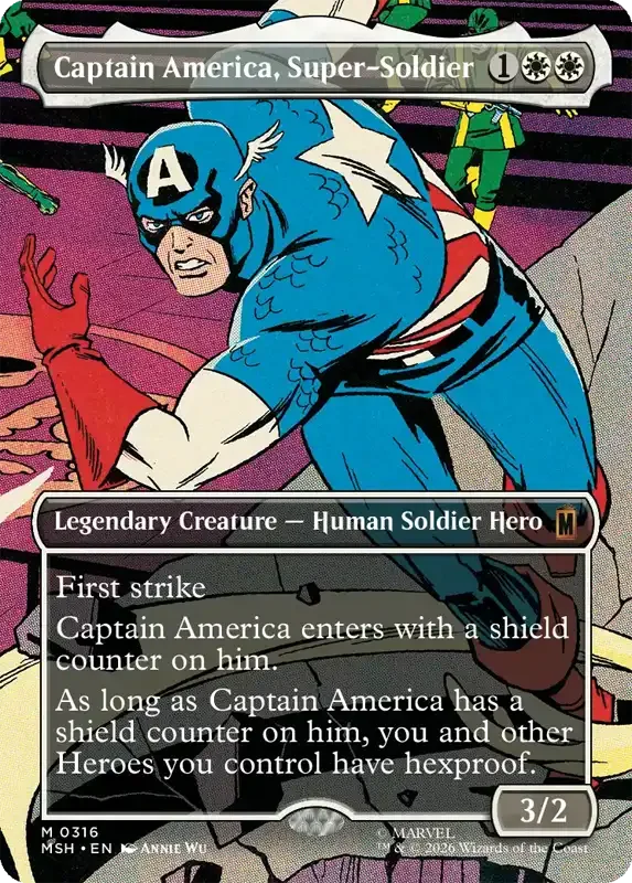 Marvel Super Heroes Set List - Captain America, Super-Soldier (Annie Wu)