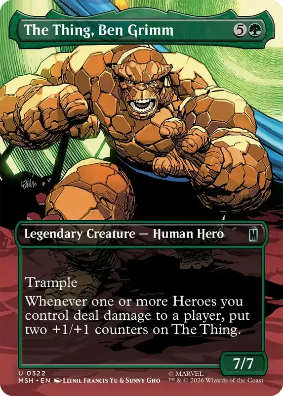 Marvel Super Heroes Set List - The Thing, Ben Grimm (Leinil Francis Yu & Sunny Gho)