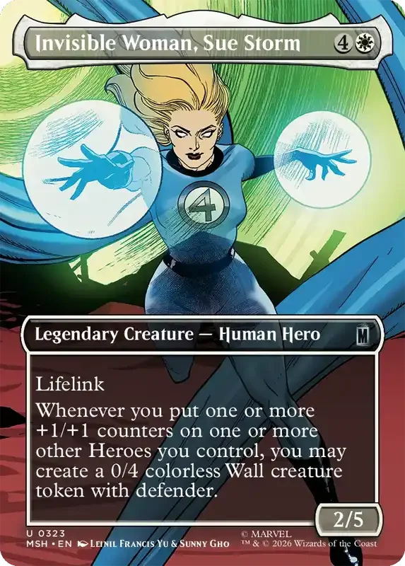 Marvel Super Heroes Set List - Invisible Woman, Sue Storm (Leinil Francis Yu & Sunny Gho)