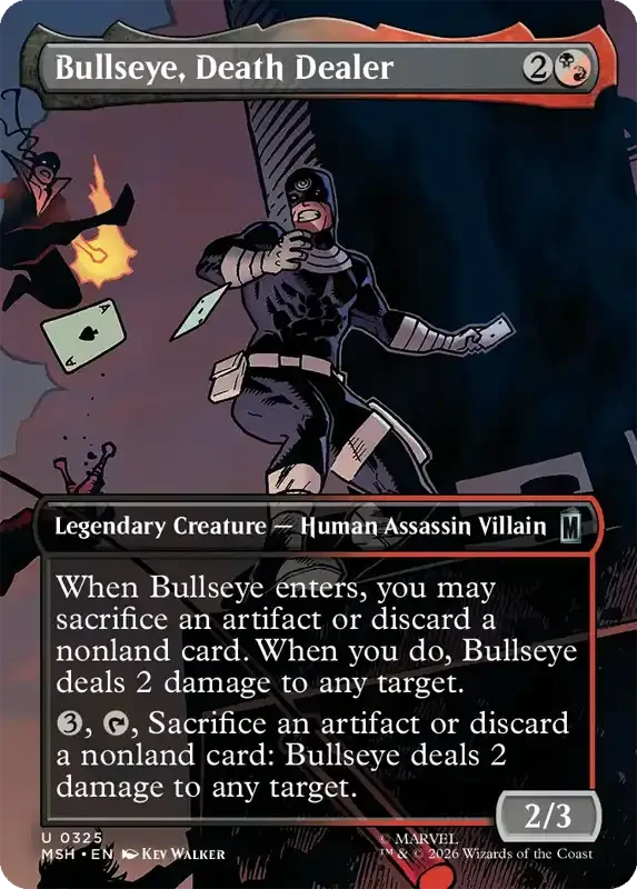 Marvel Super Heroes Set List - Bullseye, Death Dealer (Kev Walker)