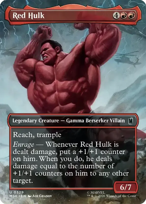 Marvel Super Heroes Set List - Red Hulk (Adi Granov)