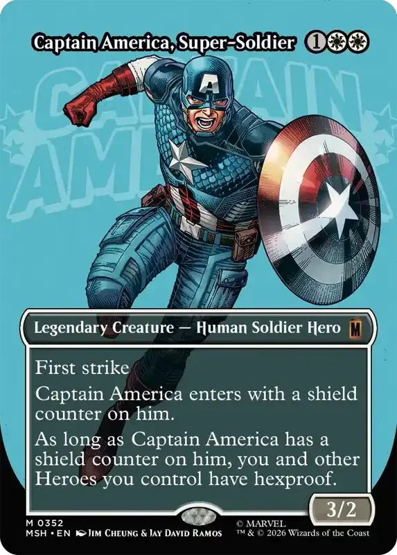 Marvel Super Heroes Set List - Captain America, Super-Soldier (Jim Cheung & Jay David Ramos)