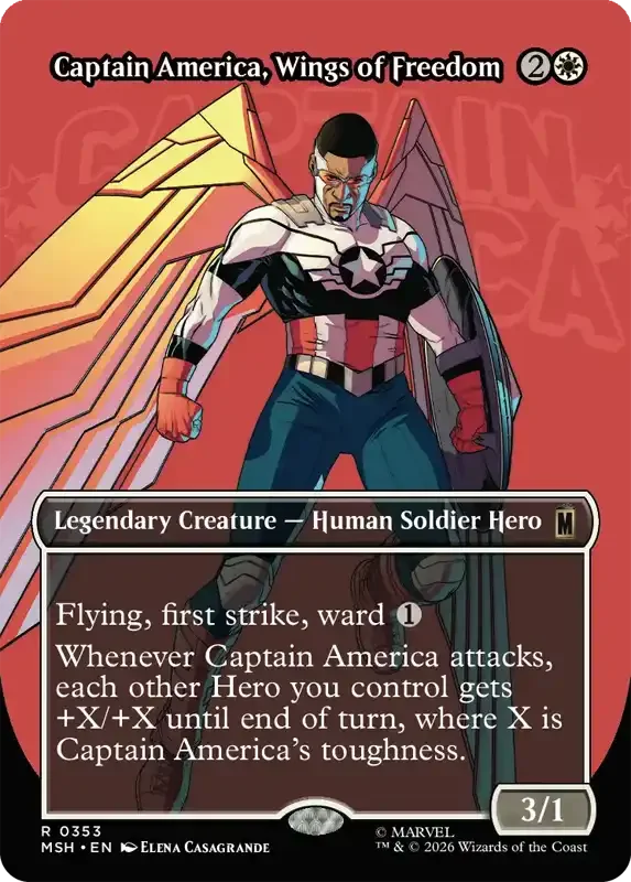 Marvel Super Heroes Set List - Captain America, Wings of Freedom (Elena Casagrande)